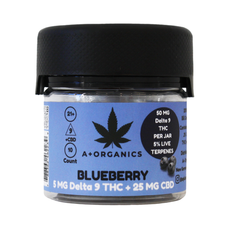 $15 +tax THC/CBD Blueberry Gummies